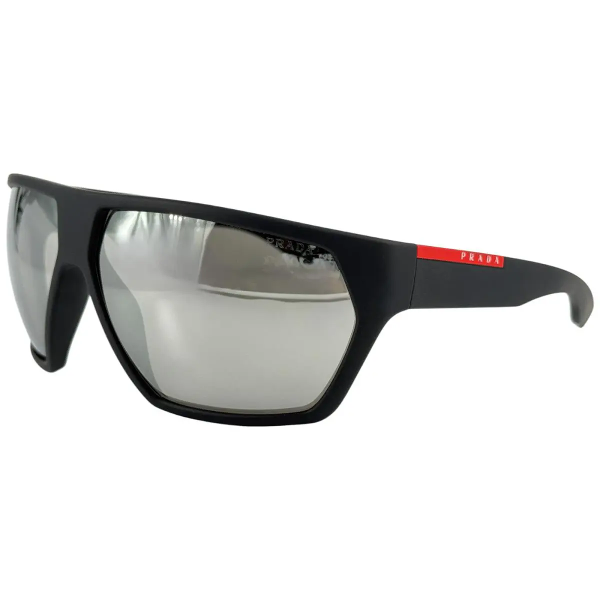 Prada Sport SPS08U Mens Plastic Sunglass DG02B0 Black Rubber 67-12 Italy - Frame: Black, Lens: Gray
