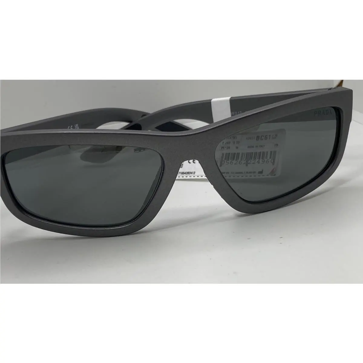 Prada Linea Rossa PS 05ZS 16X7W1 Metal Grey Mirror Men`s 59 mm Sunglasses