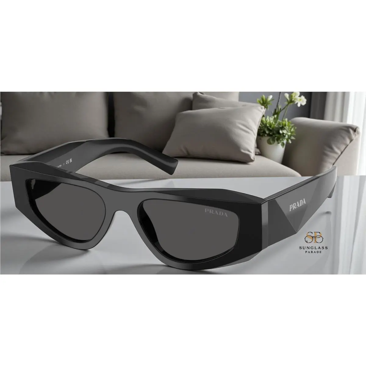 Prada PR B19S 16K08Z Black Dark Grey 52 mm Men`s Sunglasses