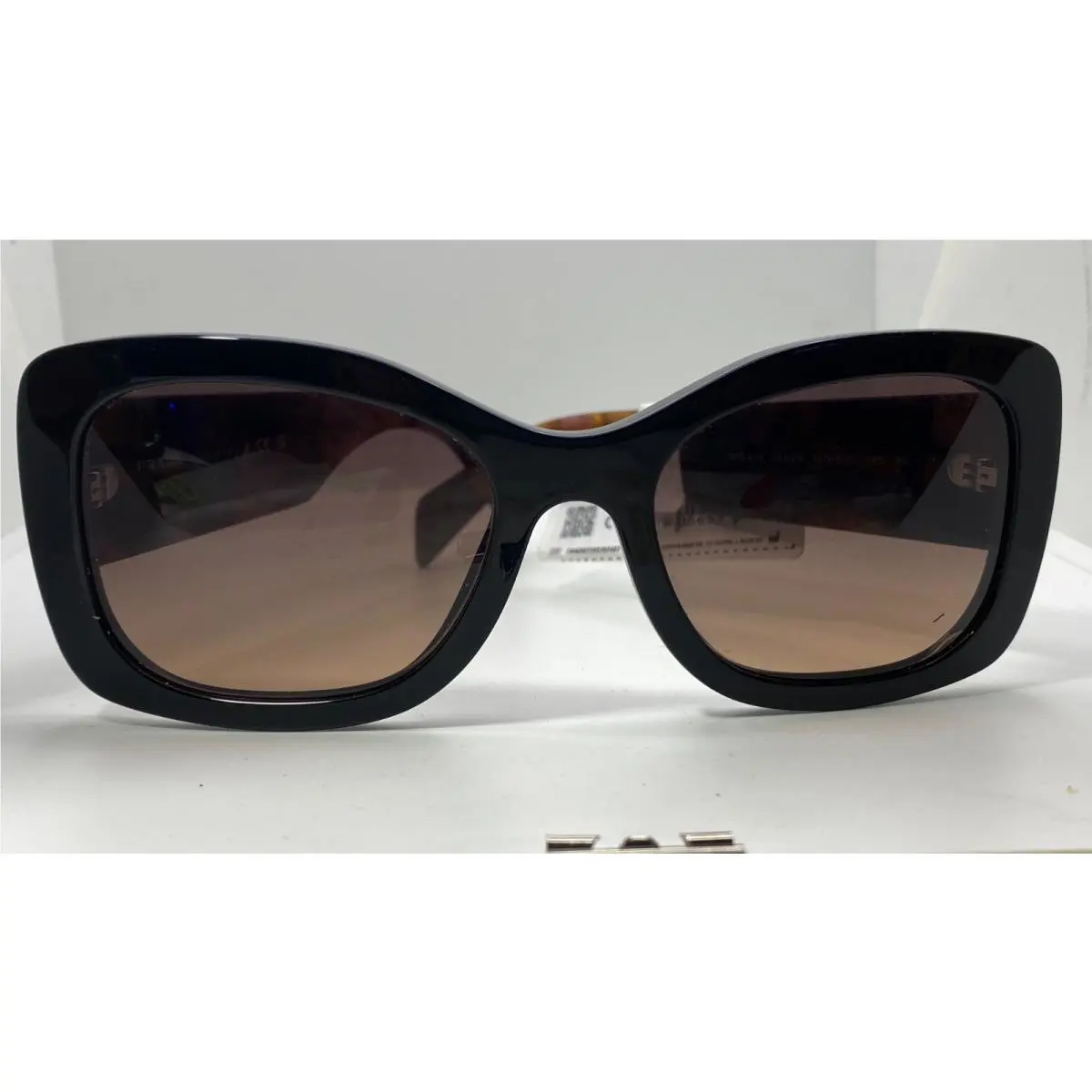 Prada Sunglasses Spr A08 F 1AB5S0 Butterfly Square Gloss Black -new