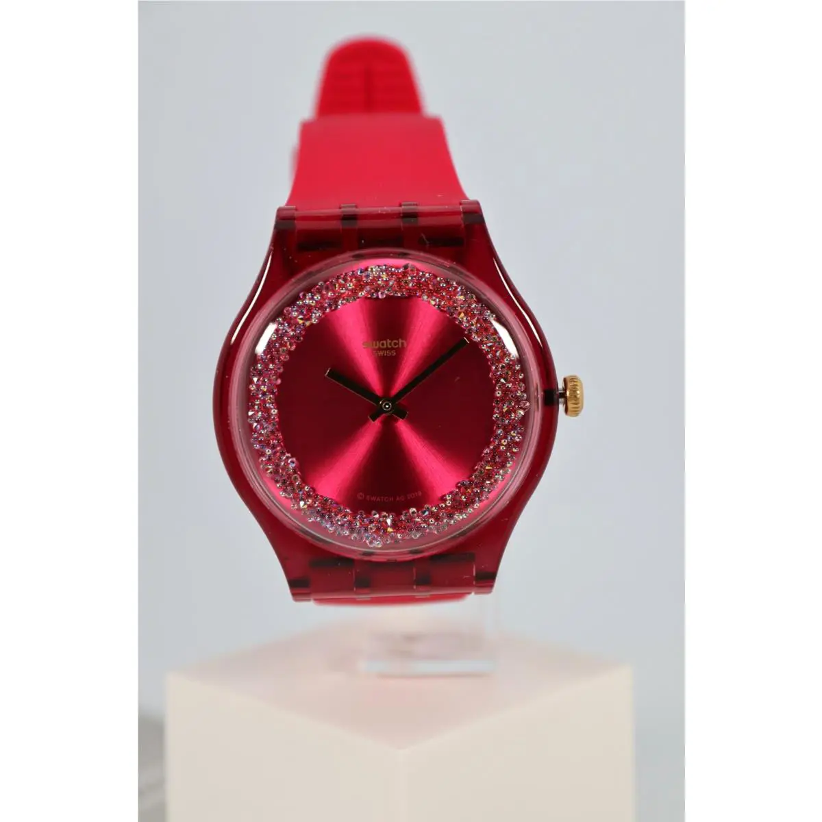 Swatch New Gent Limited Swiss Swatch Watch Ruby Rings Suop111 Gent 41MM Ferociously Fuchsia