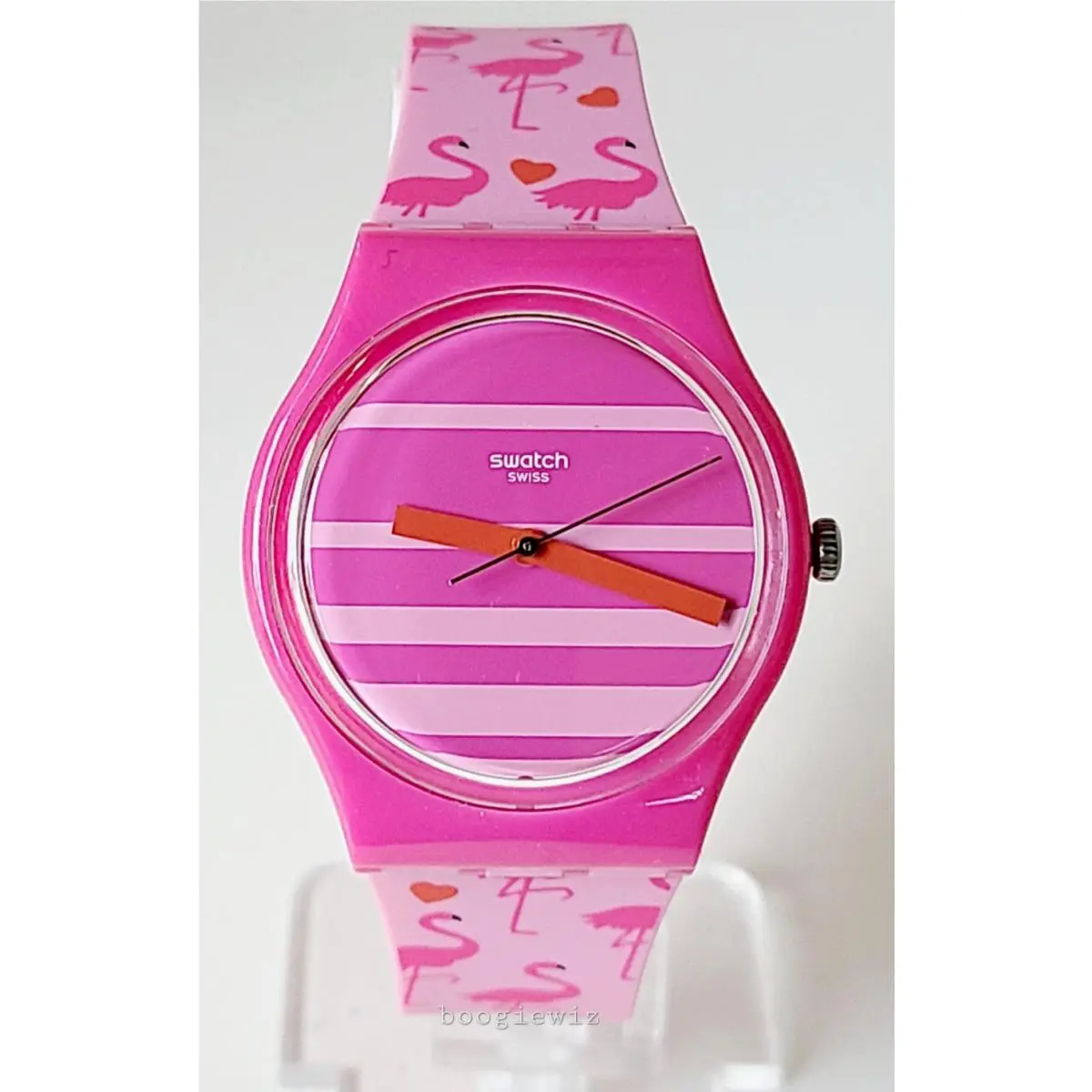 Swiss Made Miami Peach Watch GP144 Flamingos by Swatch