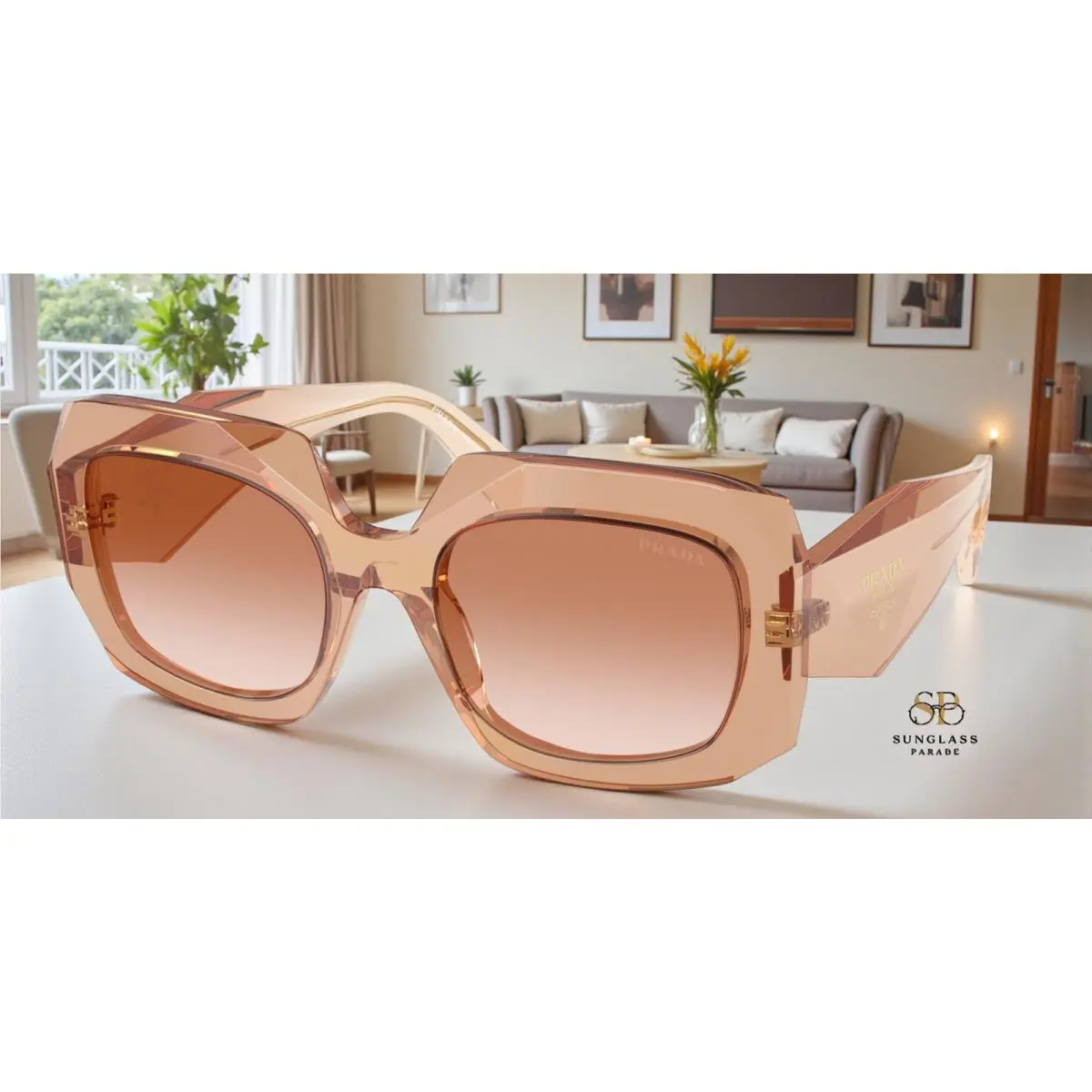 Prada PR B23S 28E50S Chocolate Brown Gradient 54 mm Women`s Sunglasses