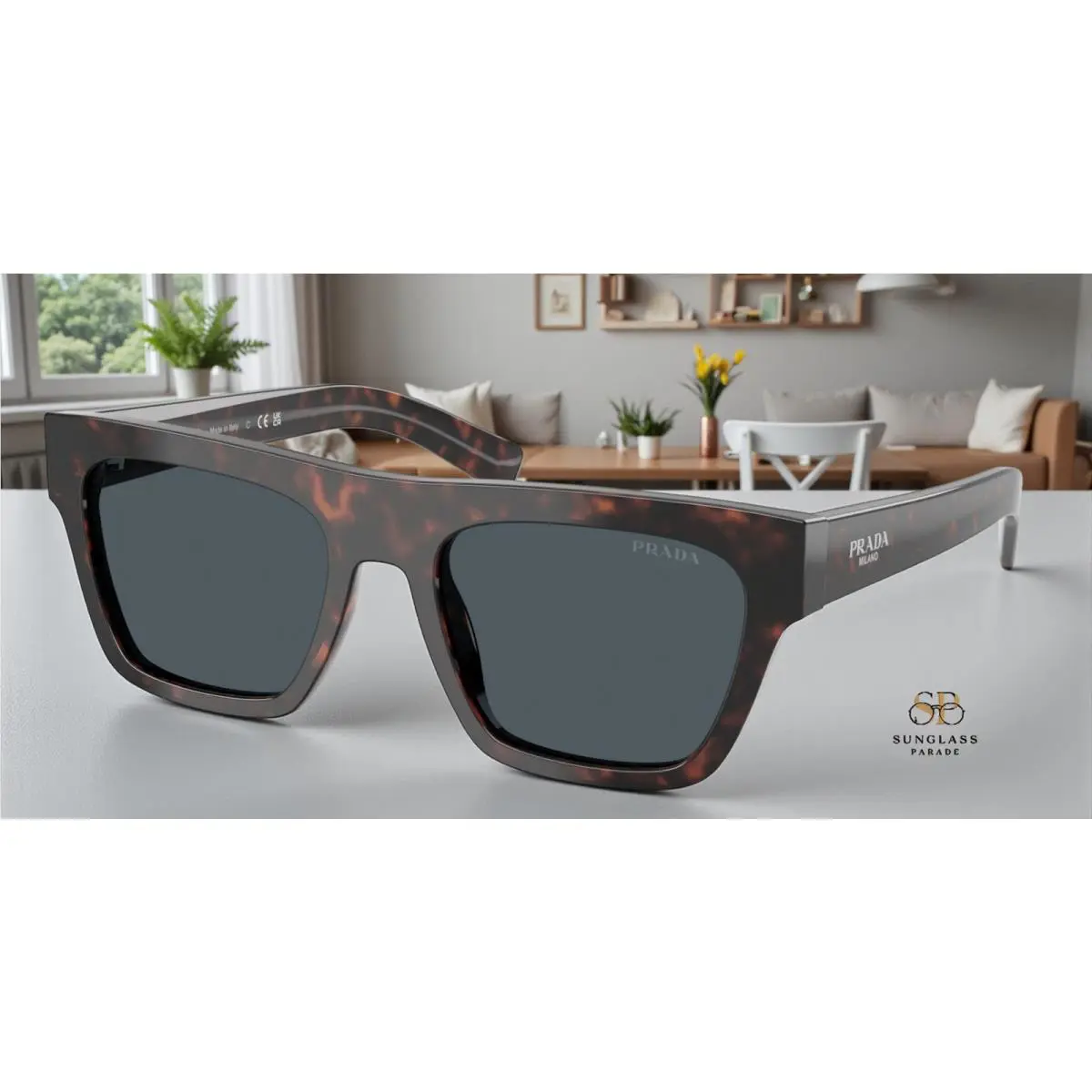 Prada PR C03S 17N70B Root Havana Dark Grey 54 mm Men`s Sunglasses