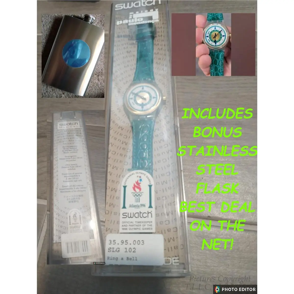 W/papers/box Ring A Bell Musical Alarm Mondonga Swatch SLG102 Watch +bonuses