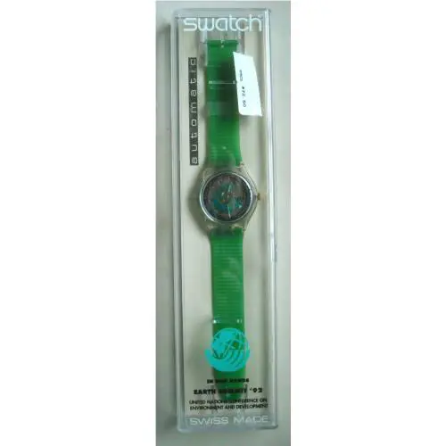 Vintage Swatch Automatic Rewinding In Our Hands Earth Summit 1992 SAK102
