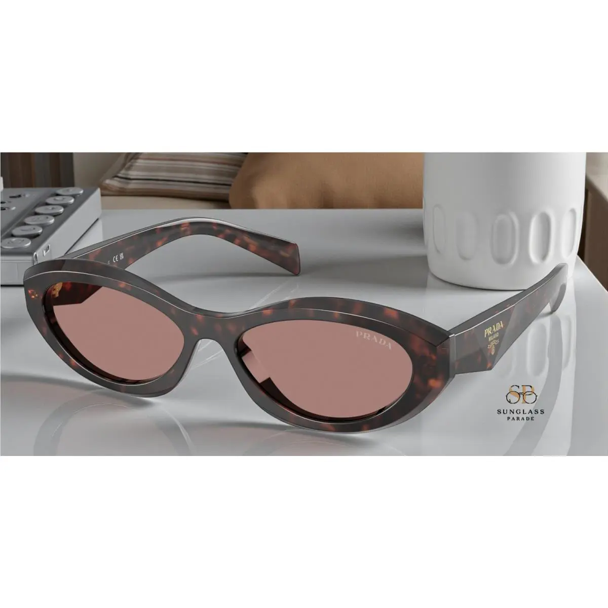 Prada PR 26ZSF 17N60B Root Tortoise Light Brown 56 mm Women`s Sunglasses