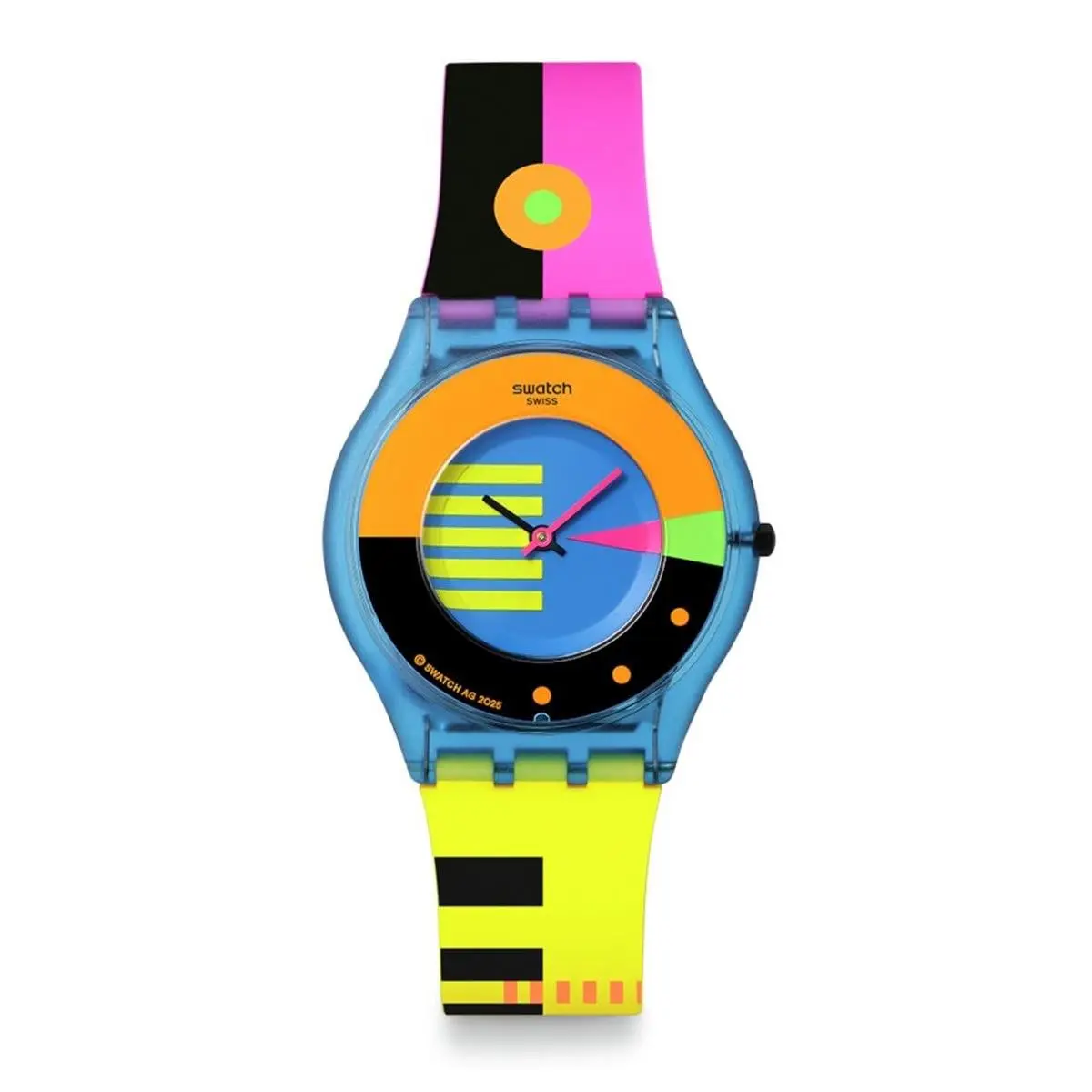 Skin Classic Biosourced Unisex Casual Watch Neon Flumotions by Swatch