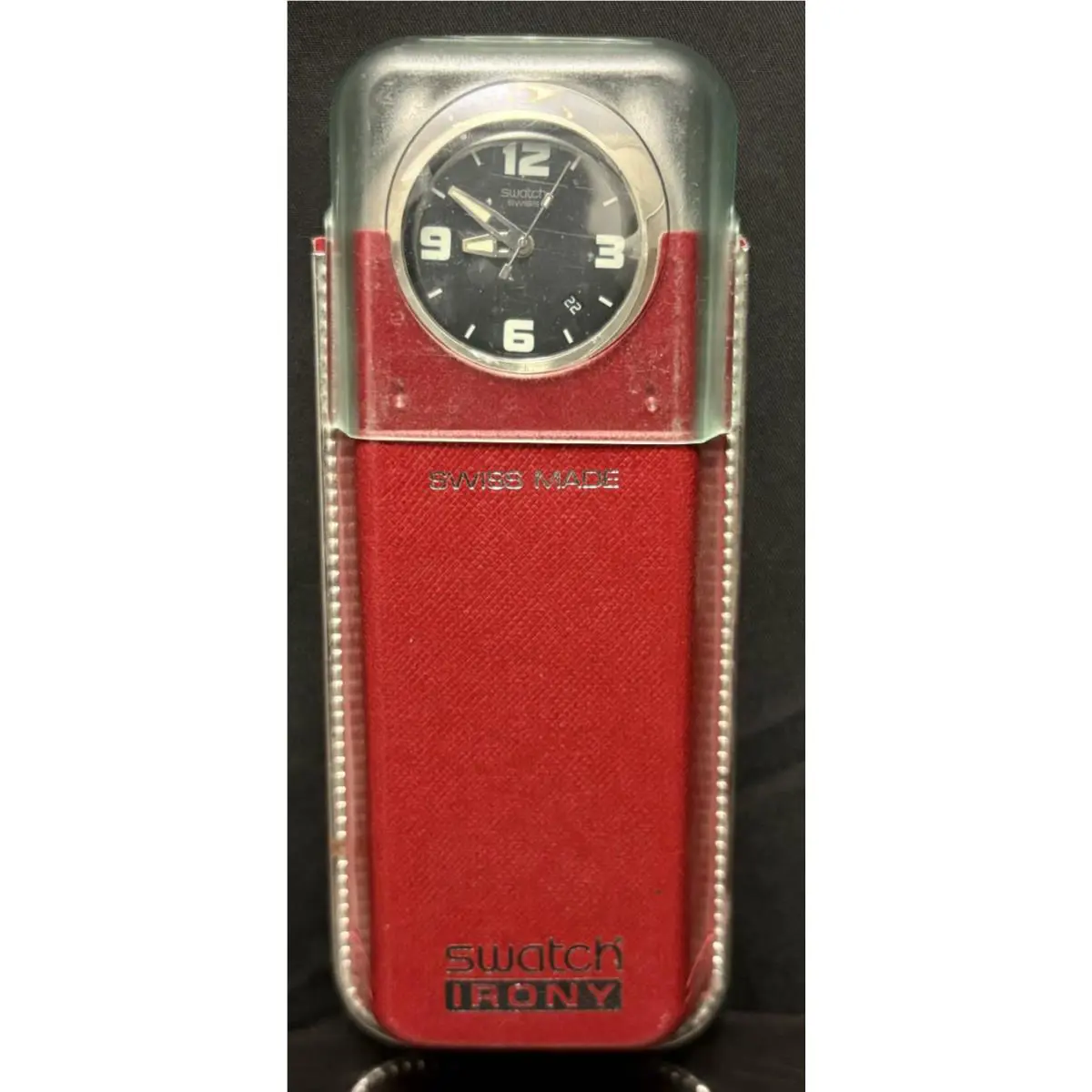 IN Box Vintage Swatch Irony Watch Black Sceptre Model YNS400
