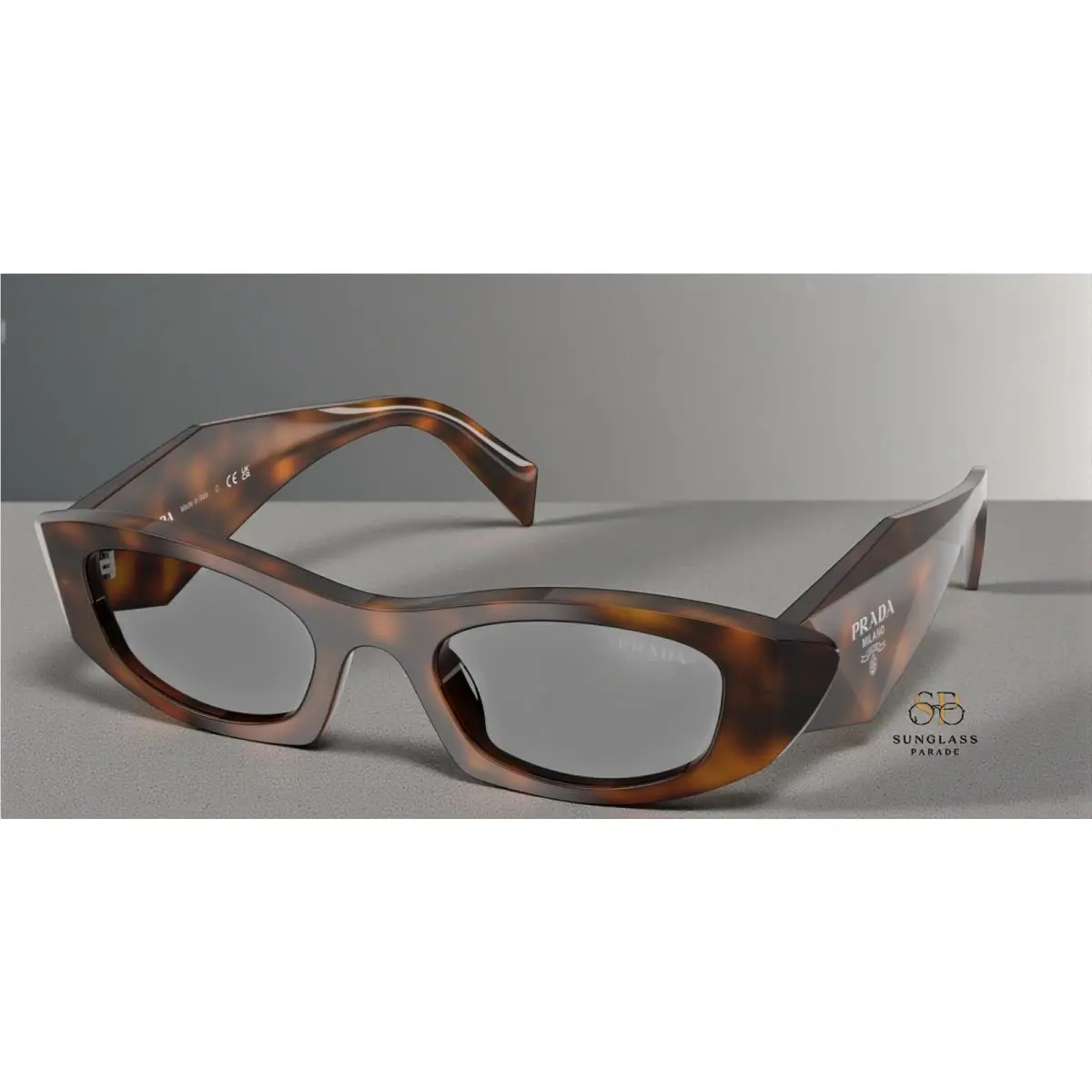 Prada PR B16S 20D50Q Juniper Tortoise Grey 50 mm Women`s Sunglasses