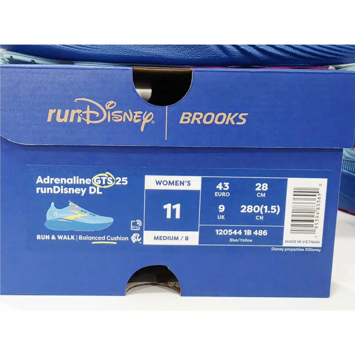 Brooks shoes - Brooks Adrenaline GTS25 DISNEYLAND RunDisney 2026 - Blue/Yellow (UPC: 195394833690) 0