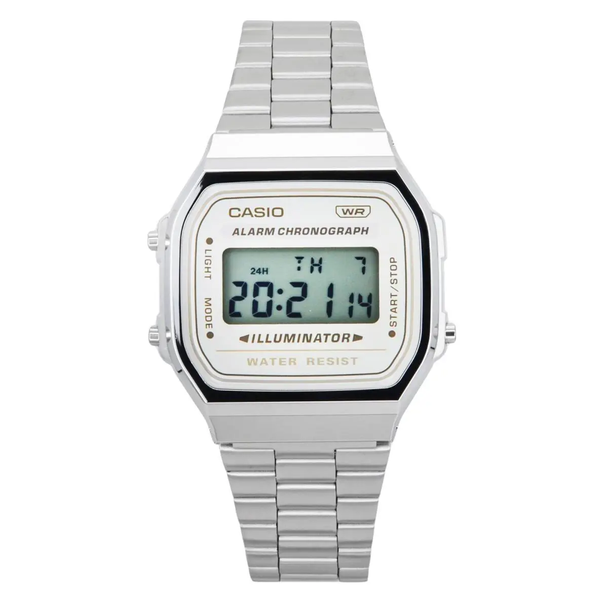 Casio Vintage Digital Stainless Steel Bracelet Quartz A168WA-8 Unisex Watch