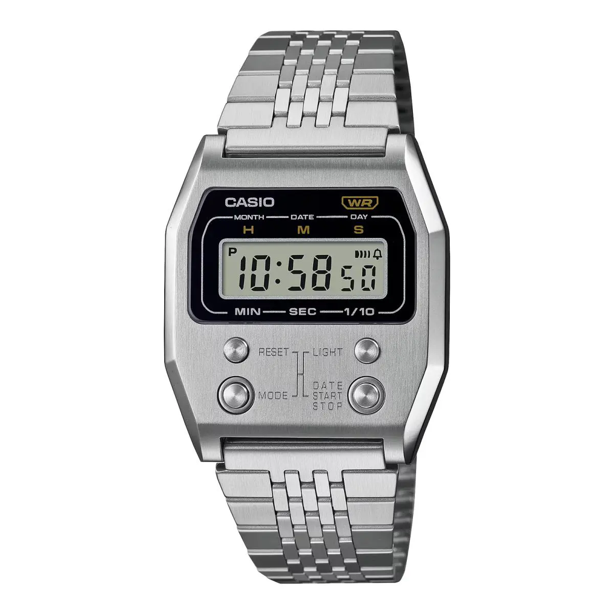 Casio A1100D-1VT A1100D A1100 Vintage Series Silver Digital Watch