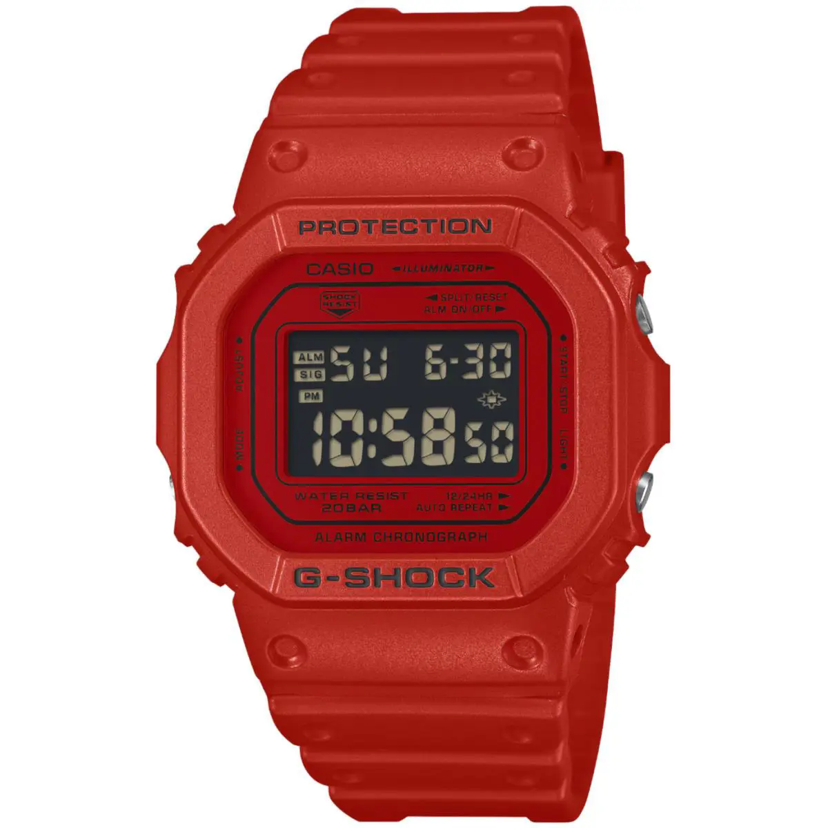 G-shock Vivid Red Bright DW5600RRB-4 Toughness Digital Square by Casio