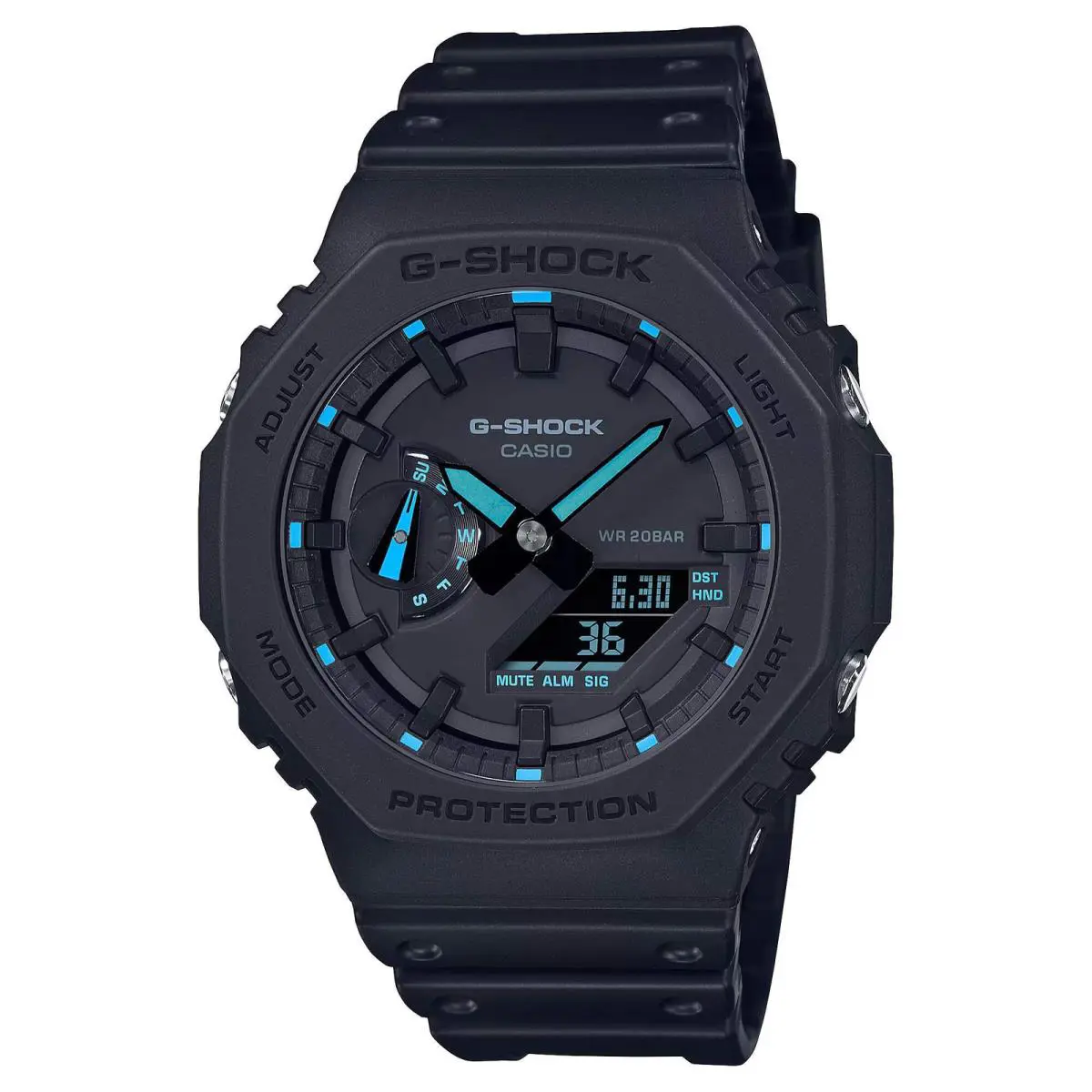 G-shock GA-2100-1A2 ak Black / Blue A/d Watch by Casio