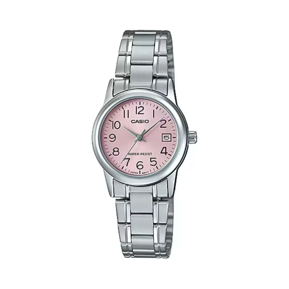 Casio Women’s Pink Dial Analog Quartz with Steel Bracelet - LTP-V002D-4BUDF