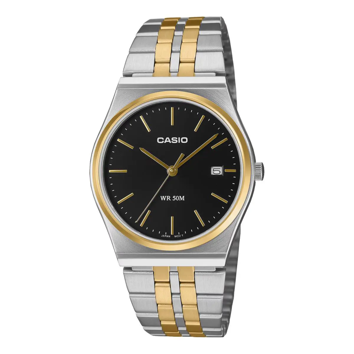 Casio MTP-B145SG-1AV Two-tone Black Dial 35MM Quartz Analog Watch