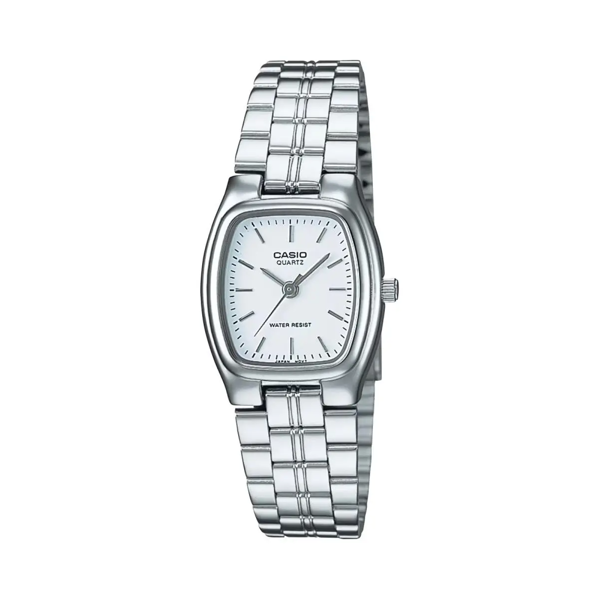 Casio Women’s White Dial Analog Watch with Stainless Steel Bracelet