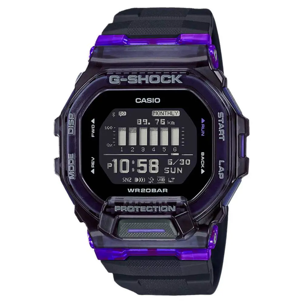 G-shock GBD-200SM-1A6 G-squad Bluetooth Purple / Black Digital Watch by Casio