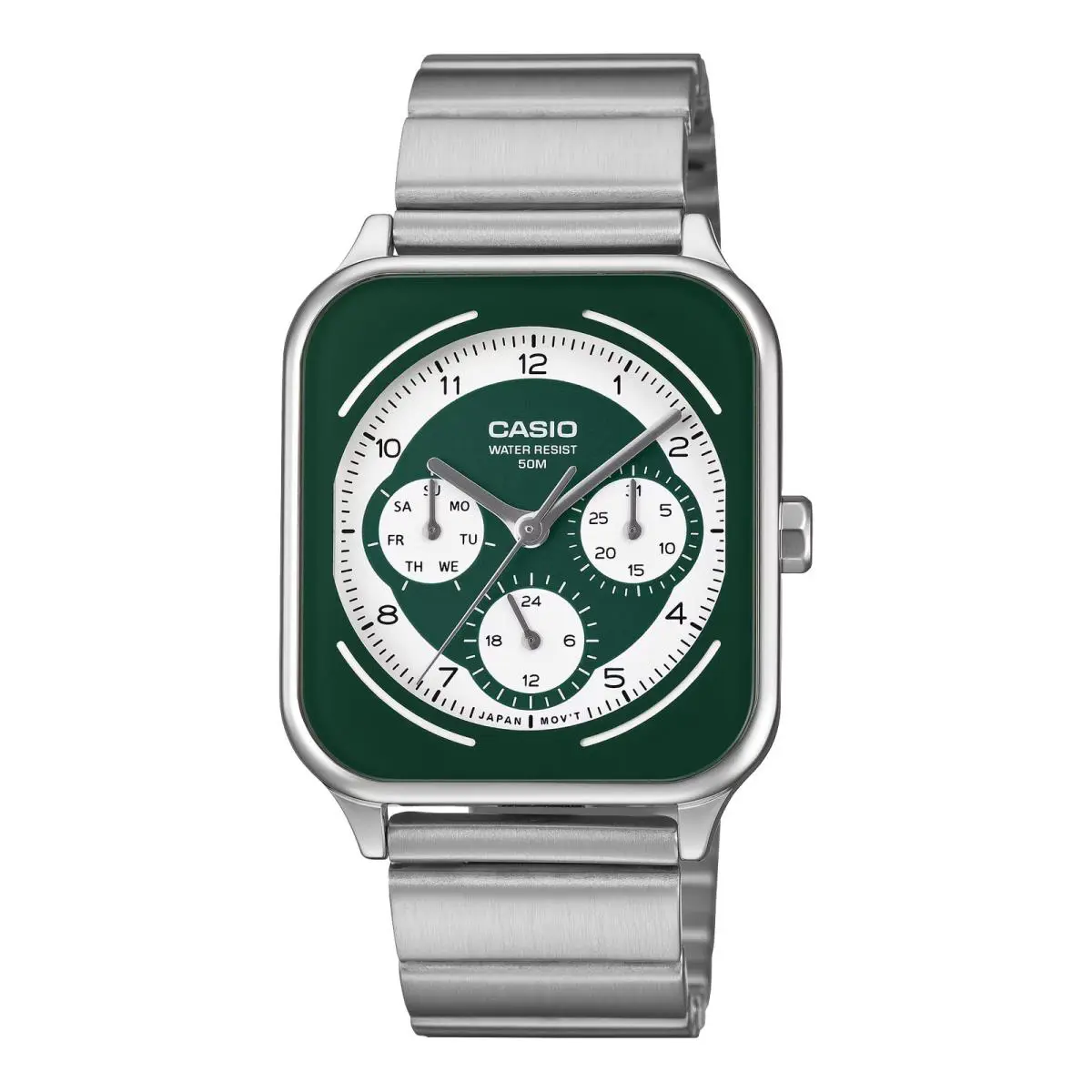 Casio MTP-M307D-3BV Quartz Analog Green Dial Men`s Watch