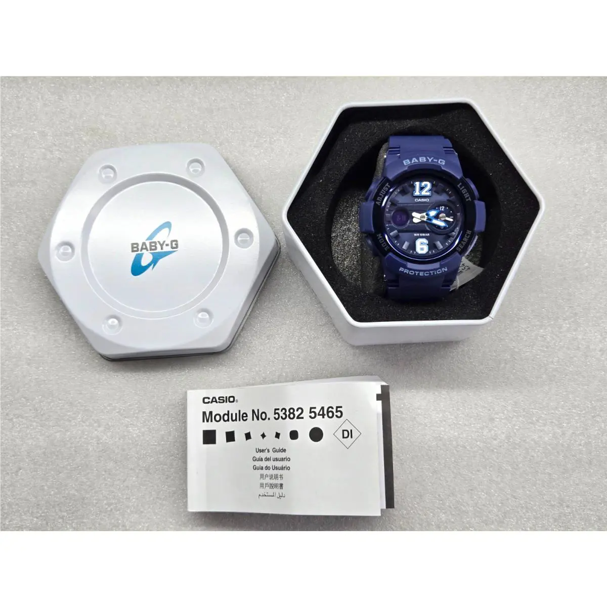 Casio Baby-g Multi-function World Time Blue Strap Women`s Watch BGA-210-2B2D