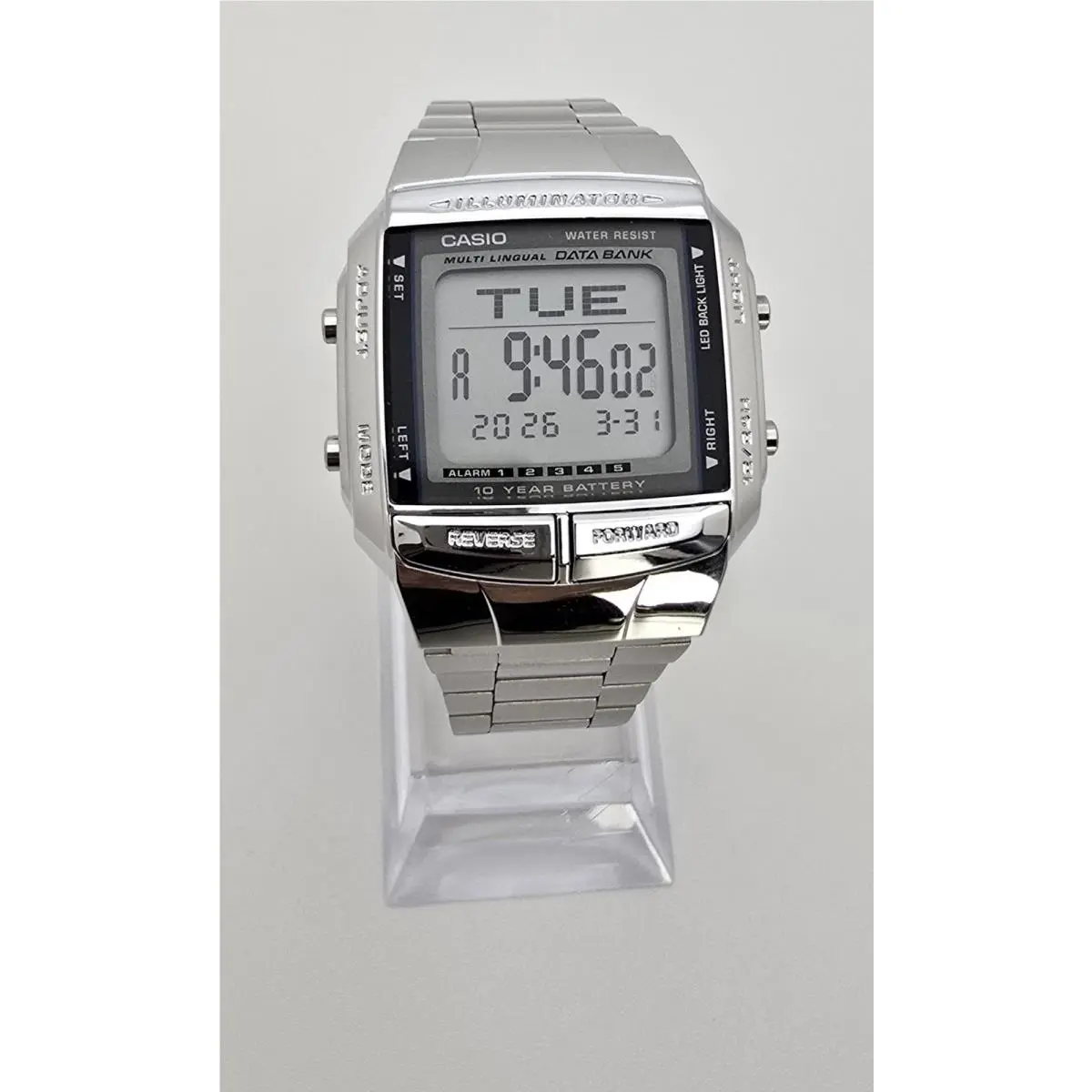 Casio Data Bank DB-360-1AJH Telememo 30 Digital Watch Silver