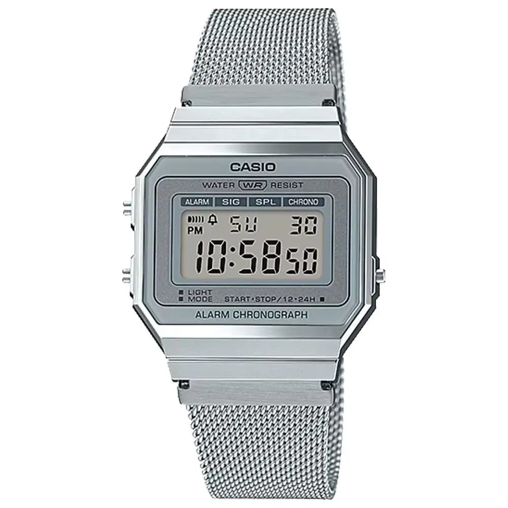 Casio A700WM-7AVT A700WM-7A Silver / Steel Digital Watch