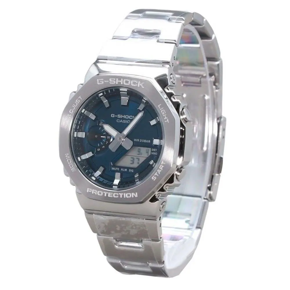 G-shock G-steel World Time Alarm Blue Dial Quartz GM-2110D-2B Mens Watch by Casio