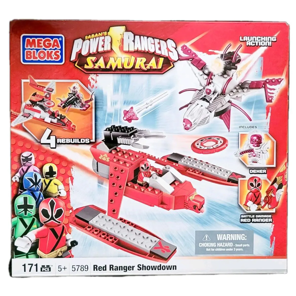 Mega Bloks 5789 Saban`s Power Rangers Samurai Red Ranger Showdown Building Set