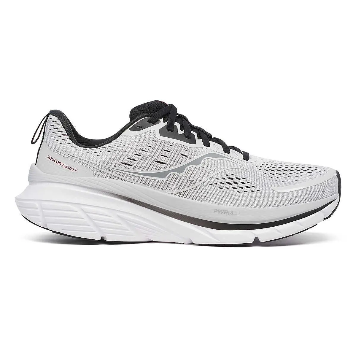 Saucony Guide 18 S20999-160 Cloud/black Mens Running Wide Width - Gray Cloud/Black