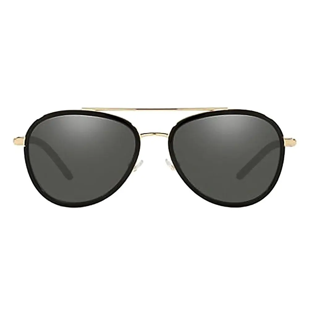 TY 6089 33056V Black Metal Aviator Sunglasses Grey Mirror Lens by Tory Burch
