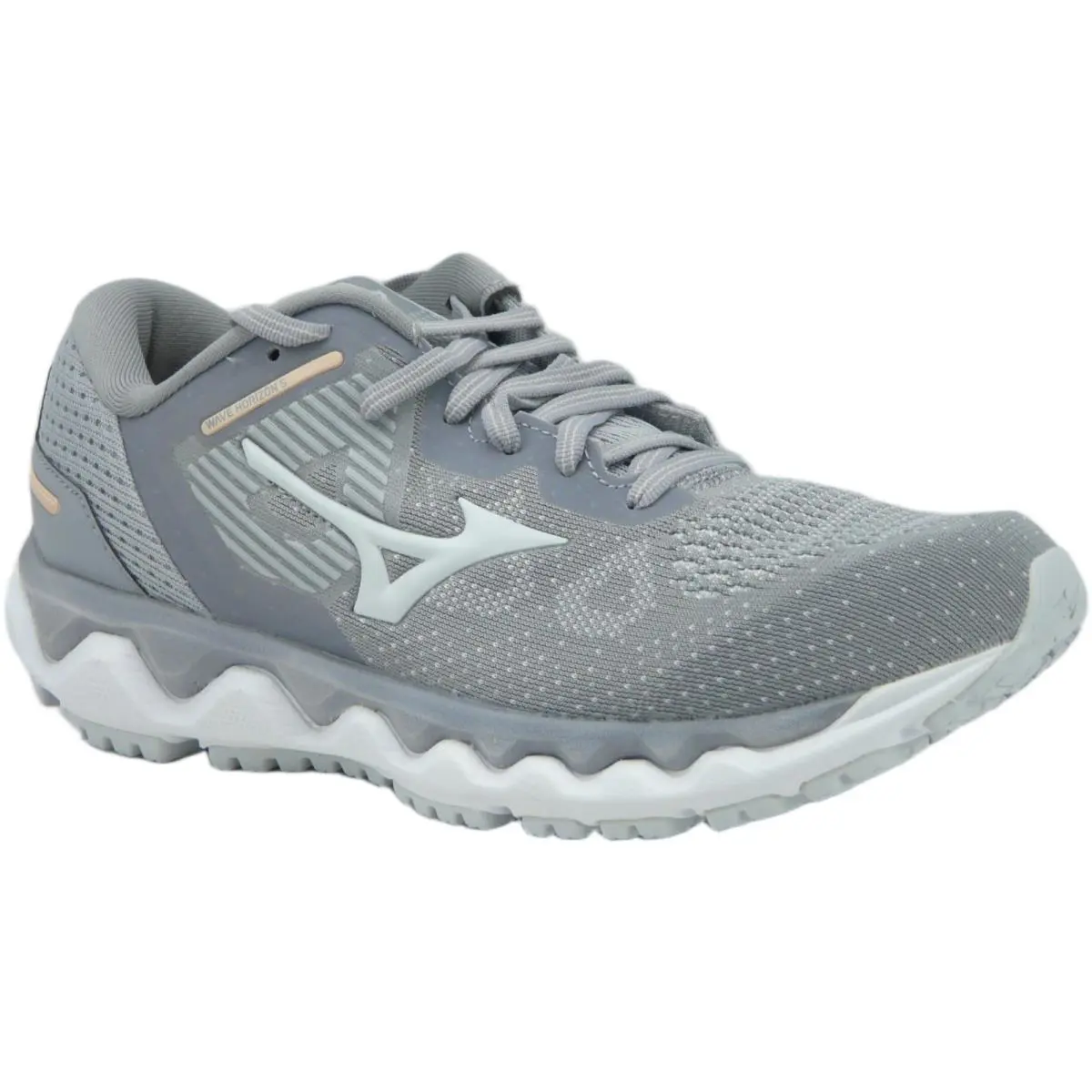 Mizuno Horizon 5 Women`s Running Shoe Silver Filigree Barley Blue US 7.5 - Multi