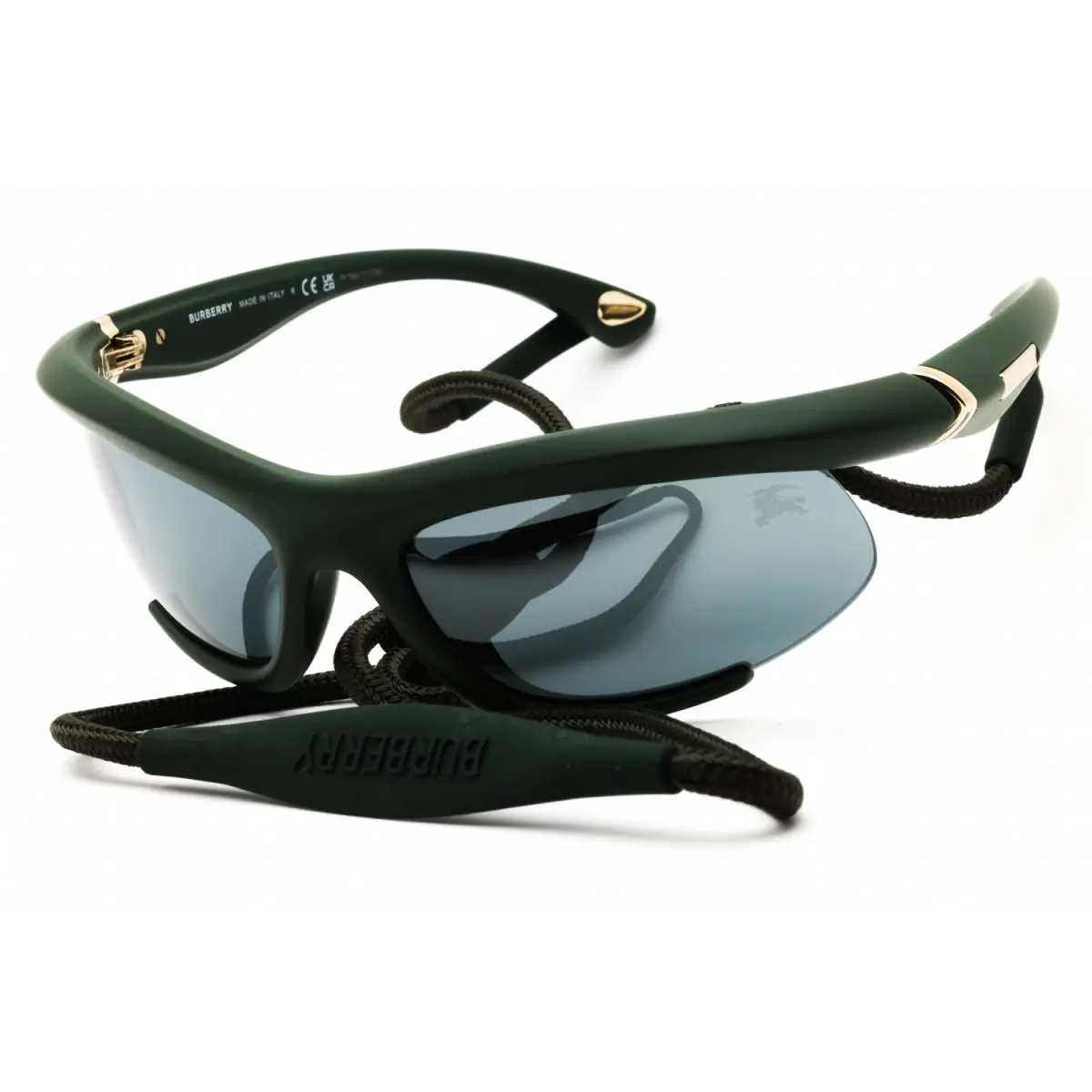 Burberry BE4462 41556G Rubber Green/grey Mirror Black 64-20-125 Sunglasses