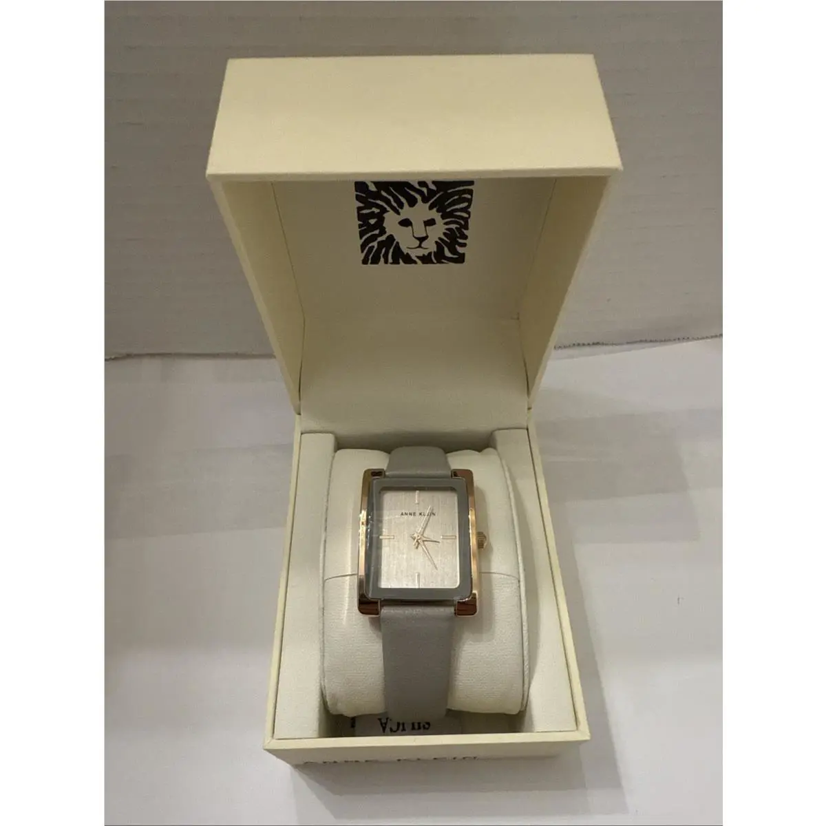 Anne Klein Women`s Leather Strap Watch Japanese Quartz 100ft Water Resist