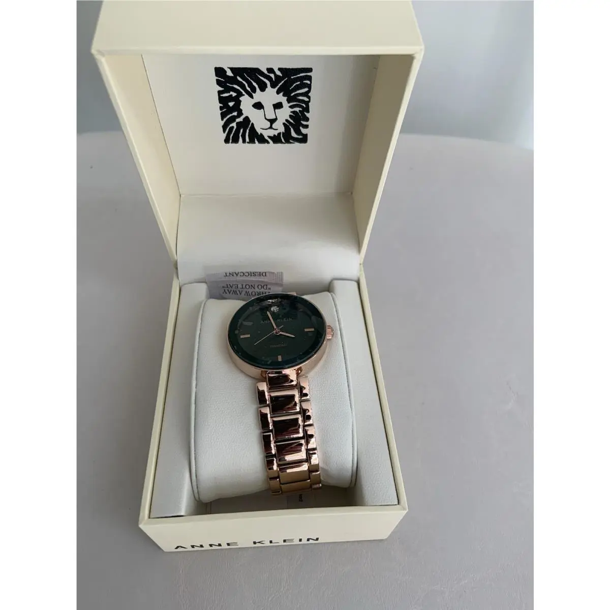 Anne Klein Watch Women Diamond Dial - Rose Gold Green