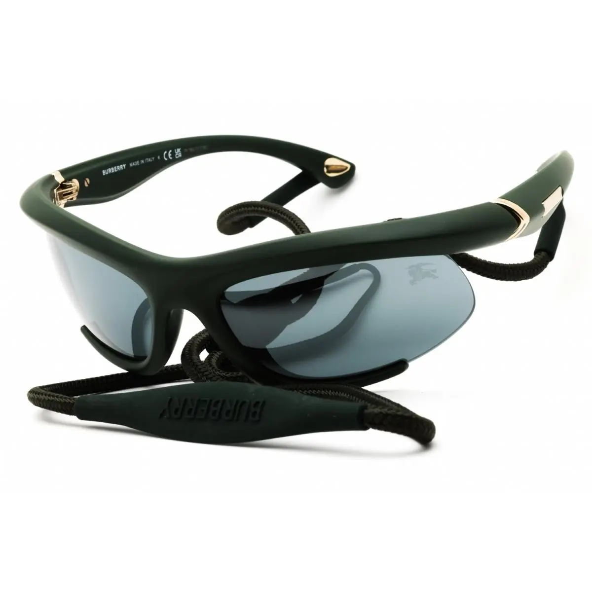 Burberry BE4462 41556G Rubber Green/grey Mirror Black 64-20-125 Sunglasses