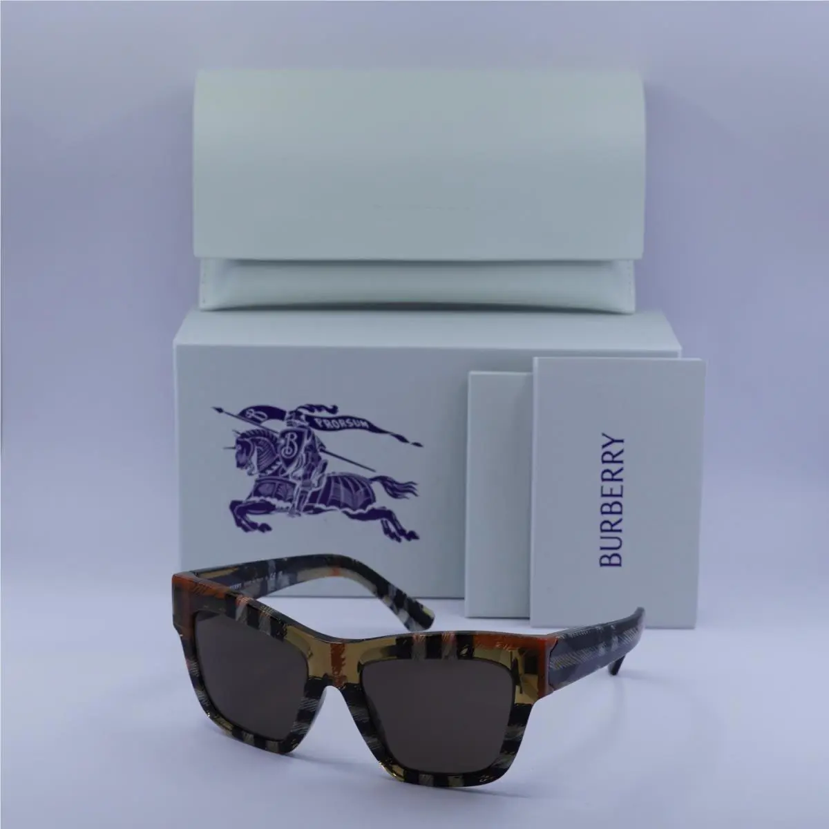 Burberry BE4449 4146/73 Check Sand/dark Grey 53-19-140 Sunglasses