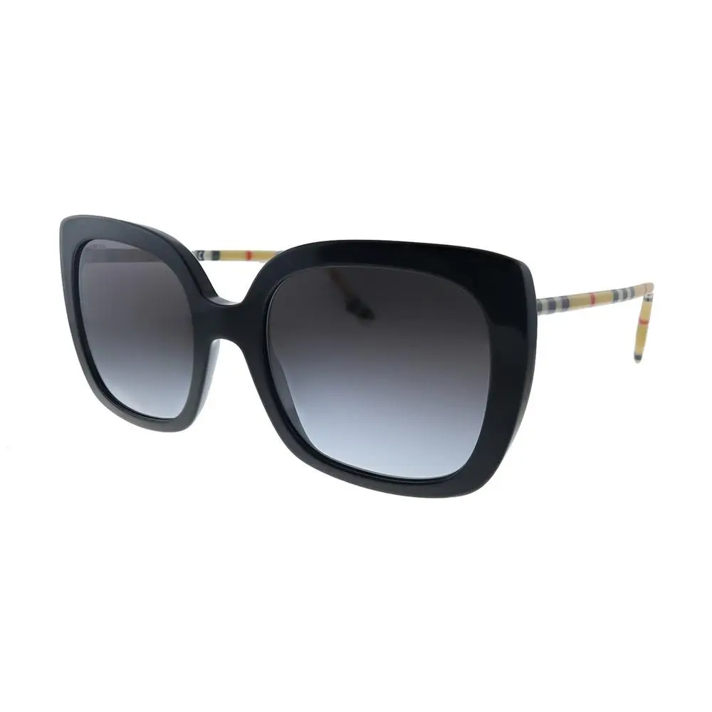 Caroll BE 4323 38538G Black Plastic Sunglasses Black Gradient Lens by Burberry