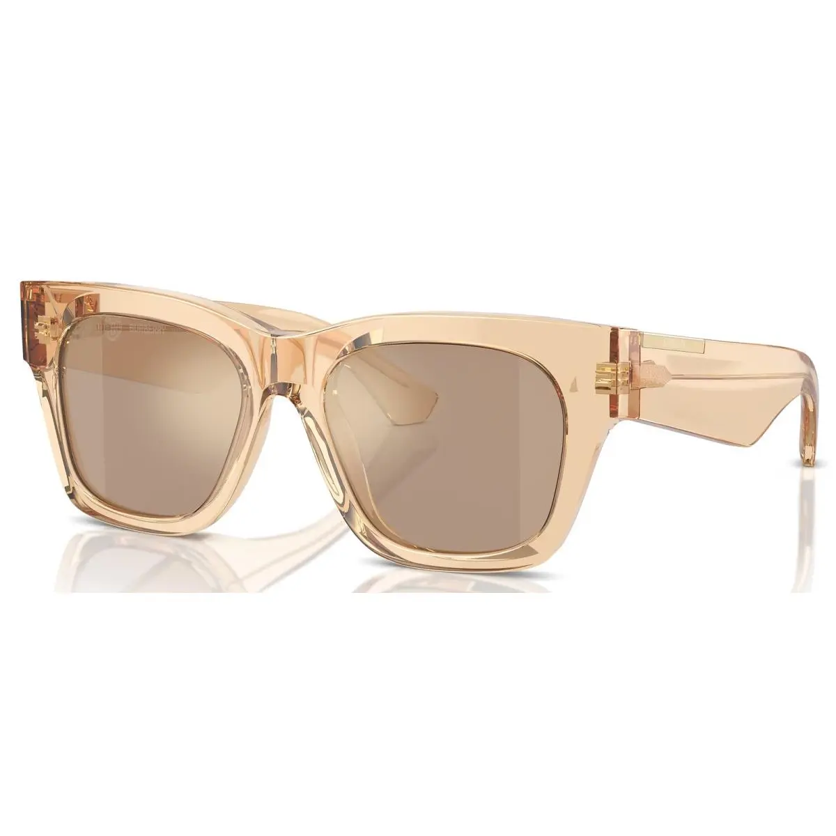 Burberry BE4424 40635A Sunglasses 52mm Transparent Brown/light Brown Mirror Gold