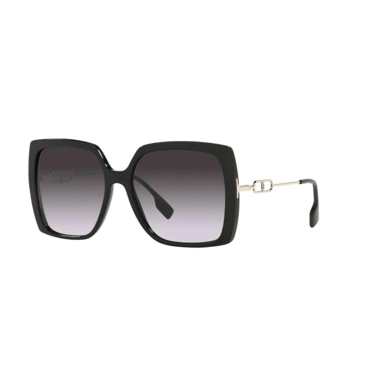 Burberry Luna BE4332 Sunglasses Black Grey Gradient Oversized Square