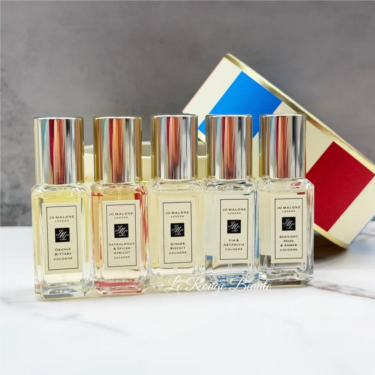 Jo Malone 5pcs Set - Ginger Biscuit Sandalwood Spiced Apricot 9ml 5 Limited Ed