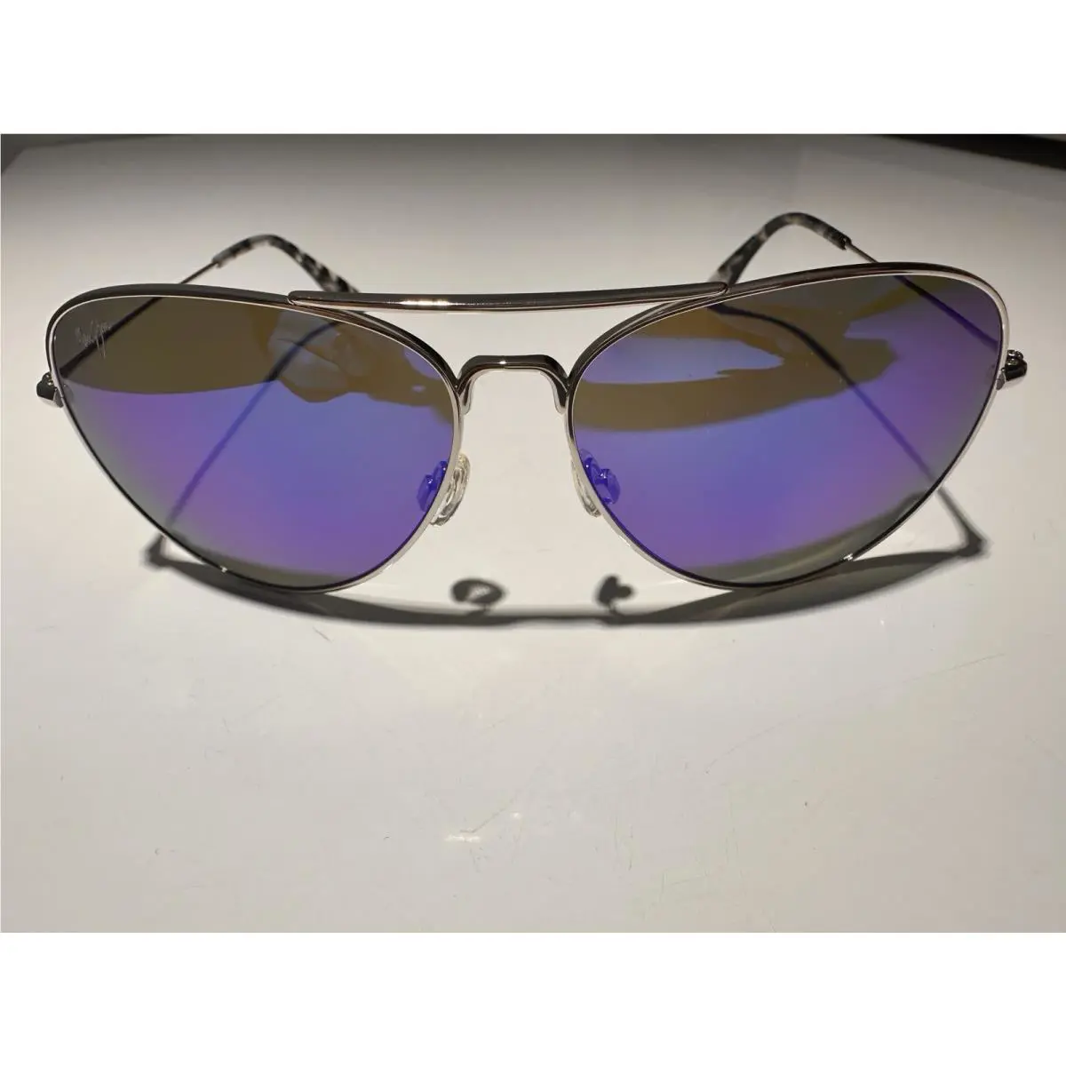 Maui Jim Mavericks MJ 264-17 Silver Titanium/blue Hawaii Polarized Aviators