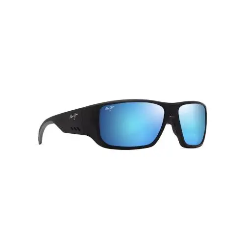 Maui Jim MJ0663S-001 B663-02 Keha Matte Black w/ Hawaii Blue Lens 63-15-125mm - Frame: Black, Lens: Blue