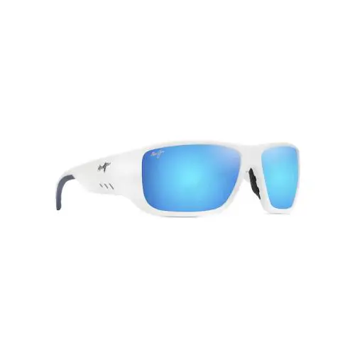 Maui Jim MJ0663S-002 B663-02 Keha Matte White w/ Hawaii Blue Lens 63-15-125mm