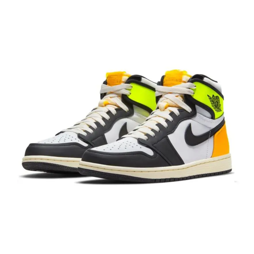 Nike shoes - Jordan 1 - 555088 118 - White/Volt/University Gold/Black 1