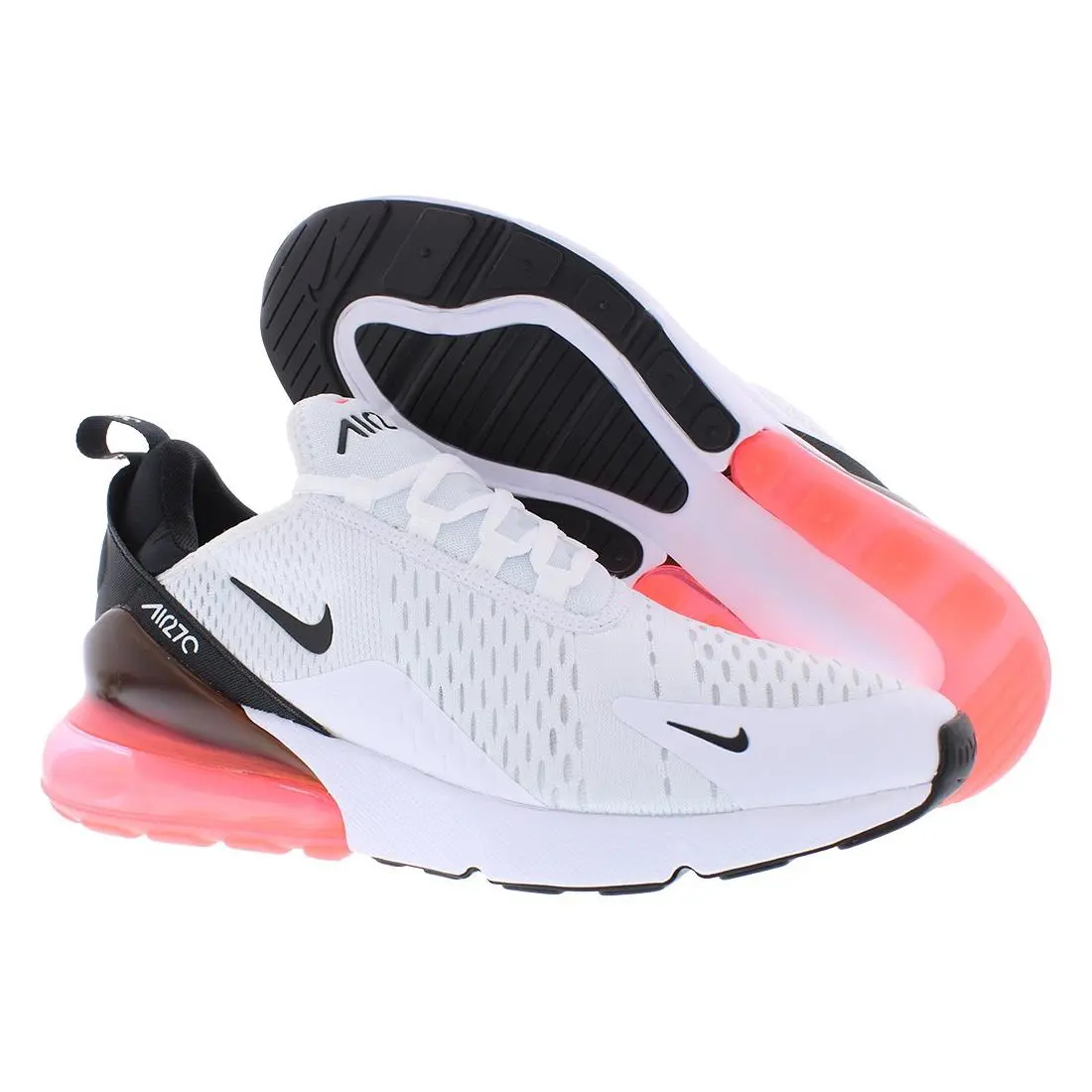 Nike Air Max 270 Mens Shoes - White/Black/Hot Punch, Main: White