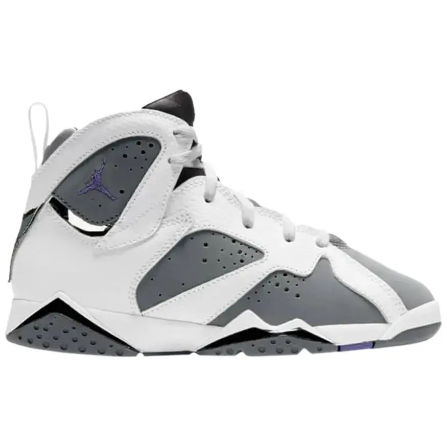 Nike shoes - Jordan 7 - White/Flint Grey/Varsity Purple 4