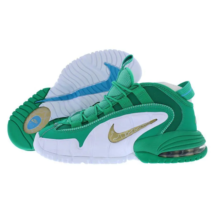 Nike Air Max Penny BG GS Boys Shoes - Stadium Green/Metallic Gold, Main: Green