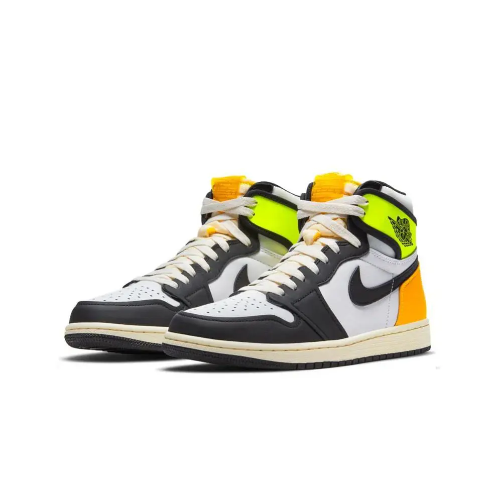 Nike shoes - Jordan 1 - 575441 118 - White/Volt/University Gold/Black 1