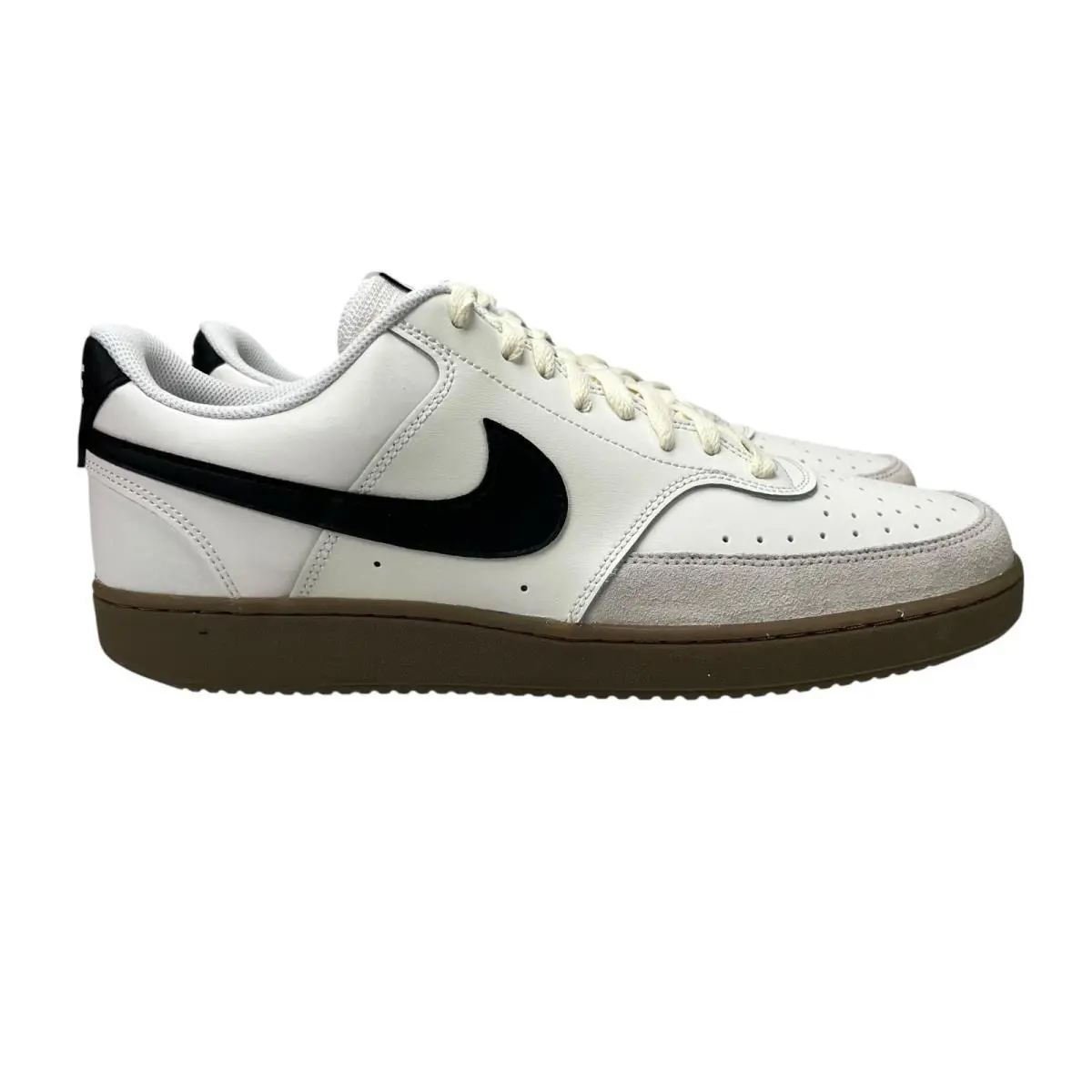 Nike Court Vision Low Sail Black Orewood Shoes FQ8075-133 Men`s Sizes 11.5 - 13 - White
